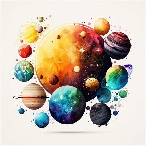 Planets of Solar System Art Print - Etsy