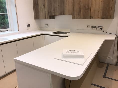 White Corian Counters