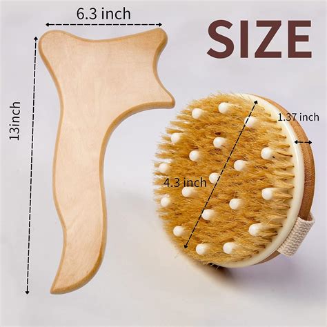 In Kit Wood Lymphatic Drainage Dry Brush Massage Tools Kit Wooden