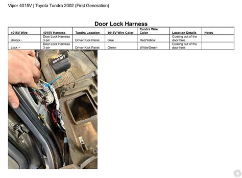 2002 Toyota Tundra Viper 4105v Remote Start Pictorial