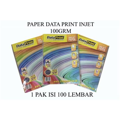 Jual Kertas Foto Dataprint Inkjet Paper Pack Isi Lembar A