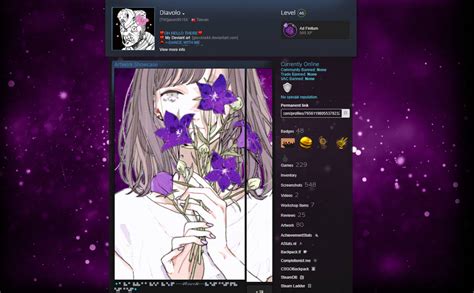 Purple Flower - Steam Artwork design [animated] by Gloxinia44 on DeviantArt