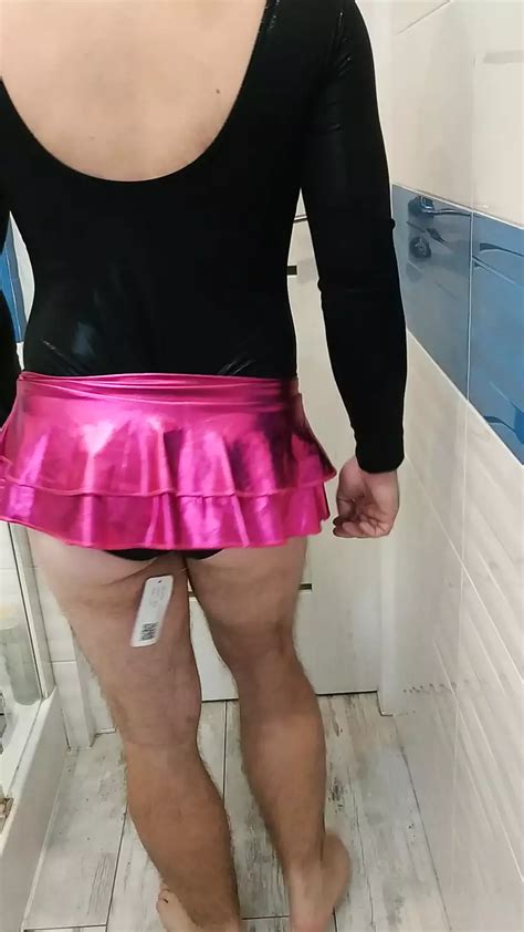 Tranny In Sexy Dancing Leotard And Shiny Skirt Xhamster