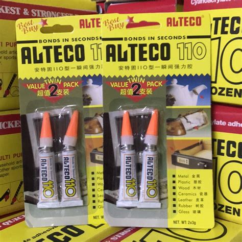 Alteco 110 Super Glue Power Glue Strong Glue 3g Twin Pack Malaysia