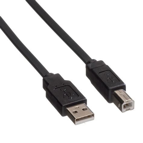 Cablu De Imprimanta USB A La B 0 8m Negru Flat Roline 11 02 8867