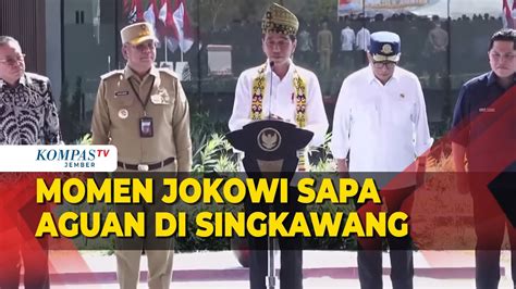 Momen Jokowi Sapa Aguan Saat Sambutan Peresmian Bandara Singkawang