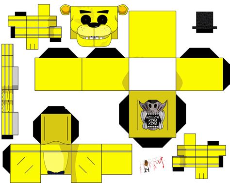 Golden Freddy Paper Craft Model Free Printable Papercraft Templates