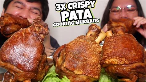 CRISPY PATA Mukbang With Recipe Filipino Food Mukbang Philippines