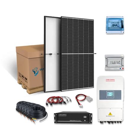 Kit Solaire 5000W Autoconsommation Hybride Lithium 5KWH TURBO ENERGY