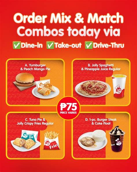 Mix And Match Jollibee Menu Prices Combos September 2024