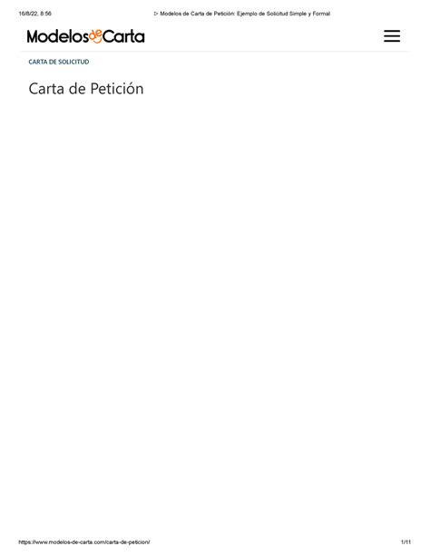 Ejemplo De Carta De Solicitud Pk