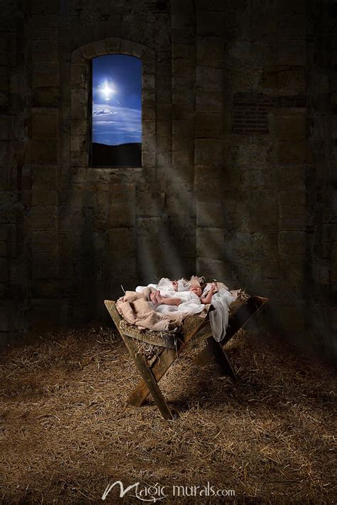 Jesus In Manger Wallpaper Wall Mural By Magic Murals