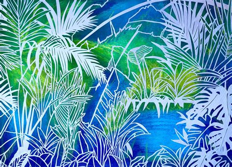 Olivia Rawnsley Jungle Lagoon Jungle Unique Artwork No Naked Walls