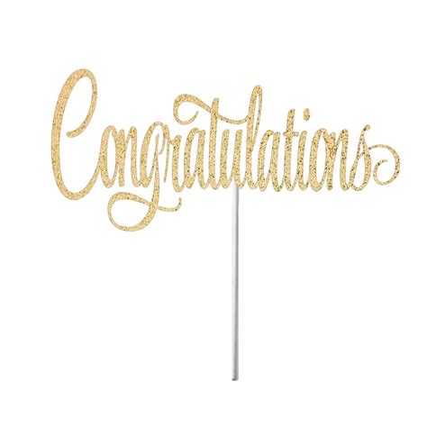 Congratulations Cake Topper Party Decor Congrats Congrats Etsy