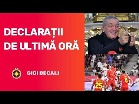 Declarații Gigi Becali după duelul cu Poli Iași YouTube