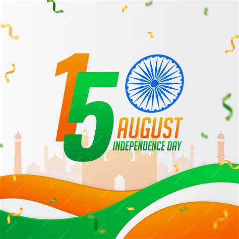 Premium Vector | Independence day in India celebration on 15th August ...