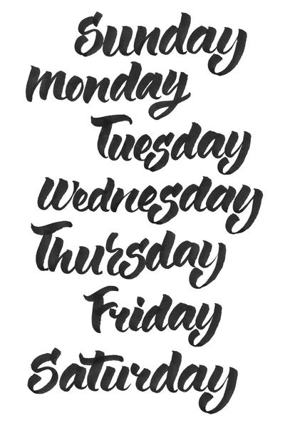 Handwritten Weekdays Stock Photos Royalty Free Handwritten Weekdays