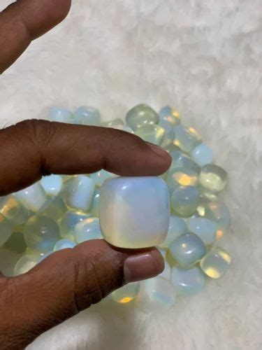 Blue OPALITE TUMBLED STONE ROUND SHAPR 22 MM For Decoration And