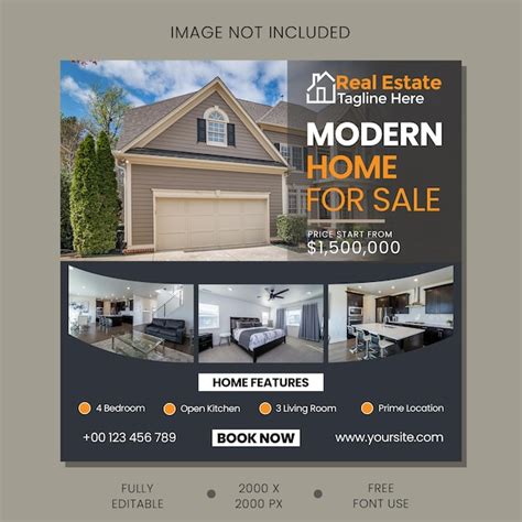 Premium Psd Real Estate House For Sale Social Media Post Template Psd