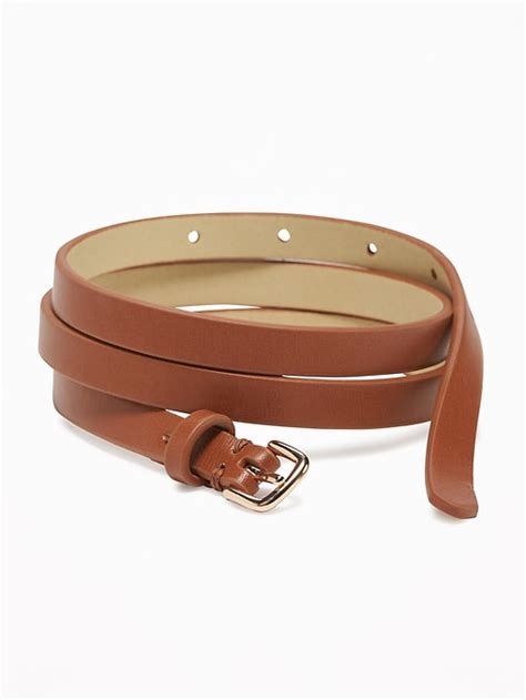 Skinny Faux Leather Belt For Women Old Navy