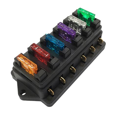 6 Way Fuse Holder Box Car Vehicle Automotive Circuit Blade Fuse Block