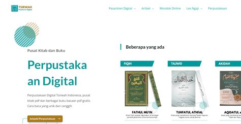 Perpustakaan Digital Lengkap Kitab Kuning Hingga Buku Bacaan Tsirwah