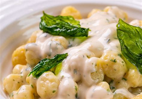 Potato Gnocchi With Basil Cream Sauce