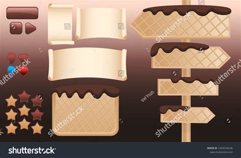 Vector Game Ui Stock Vector Royalty Free 1269239236 Shutterstock