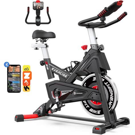 POOBOO Bluetooth Exercise Bike, 40lbs Flywheel, 350lbs Capacity, Indoor