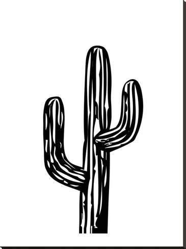 Stretched Canvas Print Cactus On White By Ashlee Rae X In