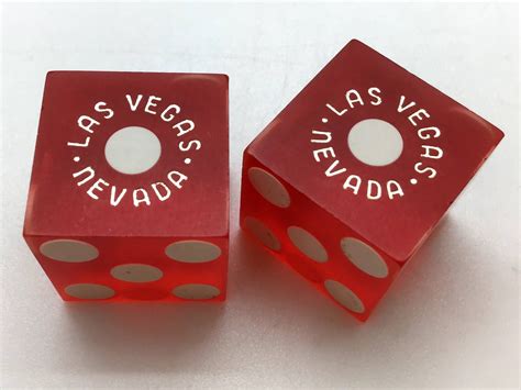 Holiday Casino Las Vegas Nevada Red Dice Pair Vintage