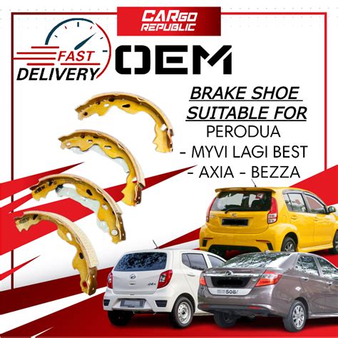 Perodua Myvi Lagi Best Axia Bezza Brake Shoe Rear Belakang Best