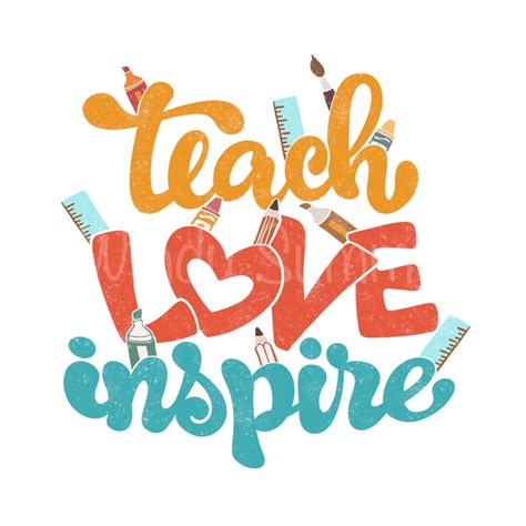 Teach Love Inspire Teacher Shirt Png Retro Teacher Shirt Design