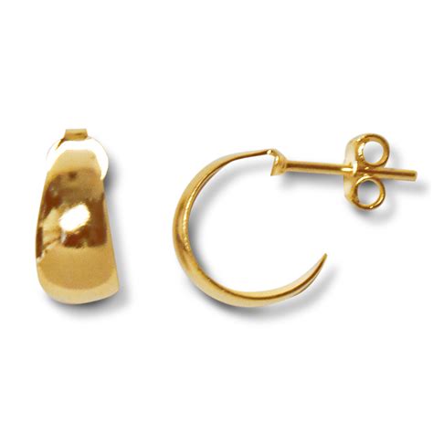 Ripley AROS ARGOLLAS BOTE PEQUEÑAS 12MM ENCHAPADO ORO 18K