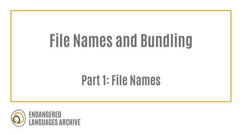 File Names And Bundling Part 1 File Names YouTube