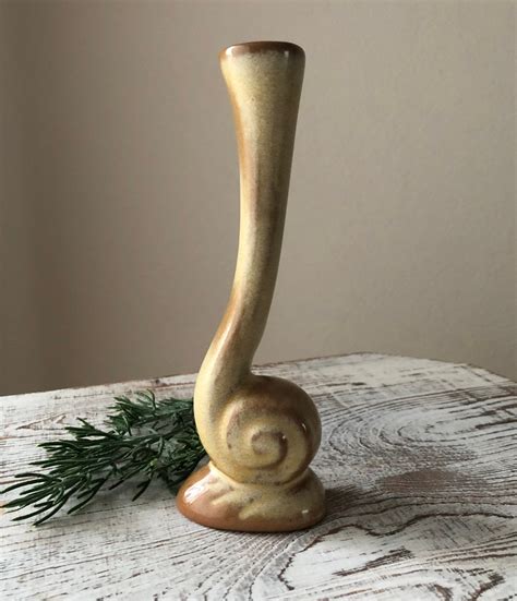 Vintage Frankoma Pottery Bud Vase Frankoma Snail Design 31 Vintage