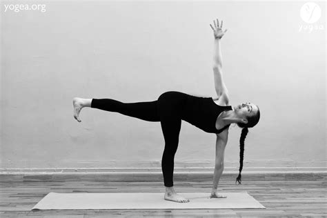 Parvritta Ardha Chandrasana Twisted Half Moon Pose Yogea