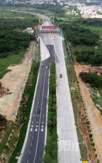 阳江市区高速出入口道路及景观改造工程进入收尾阶段 预计6月中旬全线道路试通车 阳江图片网