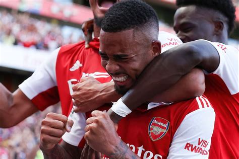 Arsenal 4 2 Leicester Gabriel Jesus Shines On Emirates Debut To Tame