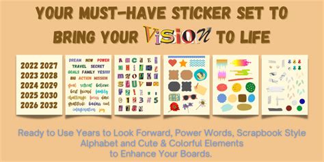 Vision Board Stickers - Stephie The Happy Mom