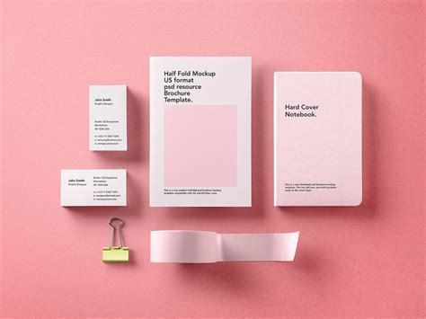 Stationery Branding Mockup Free Psd