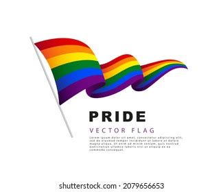 Gay Pride Banner Rainbow Colored Flag Stock Vector Royalty Free