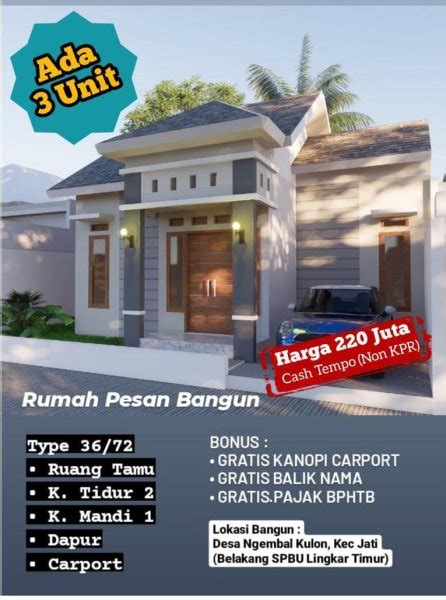 Rumah Modern Dijual Pesan Bangun Lokasi Ngembal Kulon Kudus Rumah