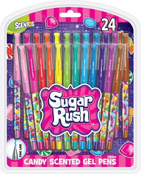 24 Pack Sugar Rush Gel Pens Scented Timbuk Toys