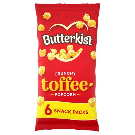 Butterkist Crunchy Toffee Popcorn 6 Pack Popcorn Iceland Foods