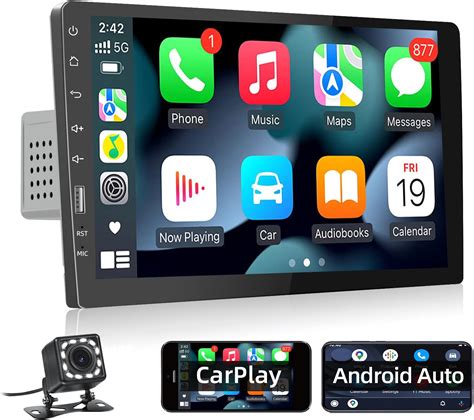 Podofo Android Autoradio Din Avec Cran Rotatif Pouces G