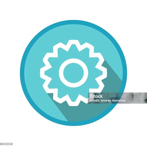 Blue Gear Icon Isolated On White Background Stock Illustration
