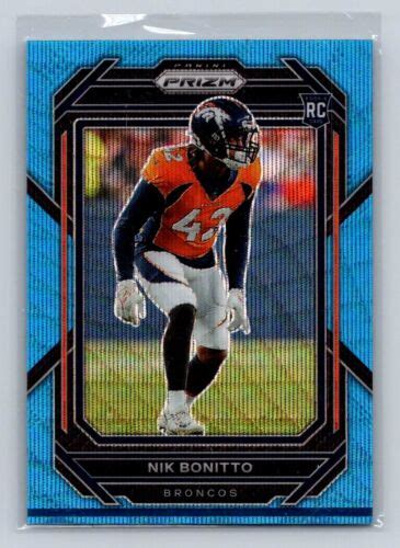 2022 Panini Prizm Rookies Blue Wave Prizm 398 Nik Bonitto 199 RC