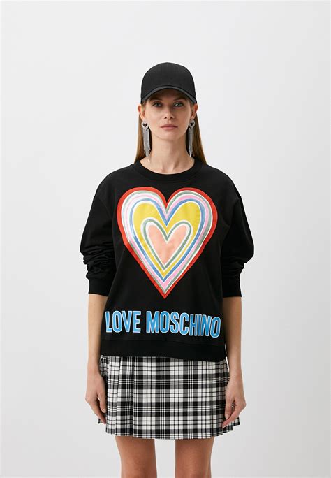Свитшот Love Moschino, цвет: черный, RTLACQ973901 — купить в интернет ...