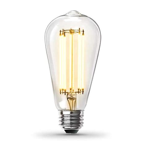 Feit Electric Watt Equivalent St Dimmable Straight Filament Clear